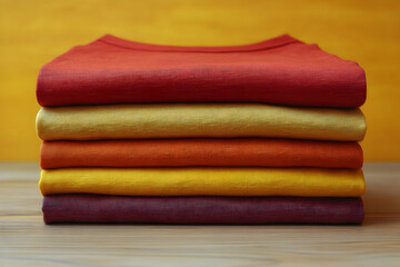 Colorful Fabric Stack,  Warm Tones