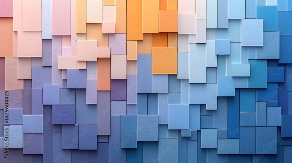 Poster abstract colorful cube pattern background