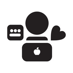 Chatting icon or logo isolated sign symbol vector illustration - Collection of high quality black style vector icons