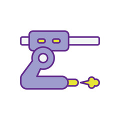 Robotic Spray Painter vector icons stock illustration