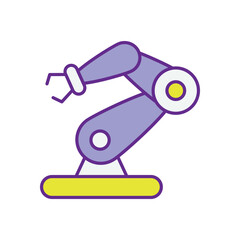 Industrial Robot Arm vector icons stock illustration