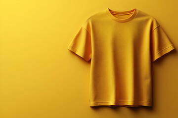 Mustard Yellow T-Shirt 3D Render