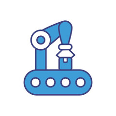 Automated Assembly Line vector icons stock illustration