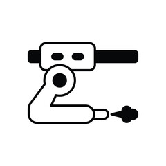 Robotic Spray Painter vector icons stock illustration