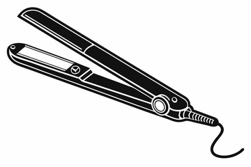 hair straightener silhouette