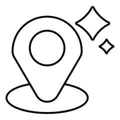 AI Geolocation outline icon