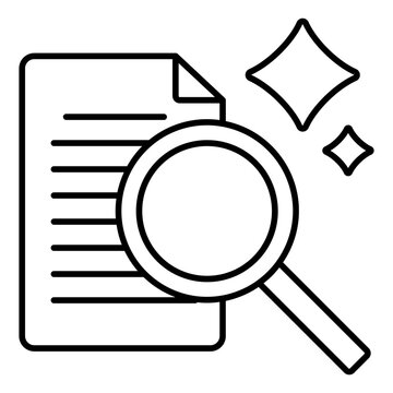 recommend clip art: AI Document Analysis outline icon