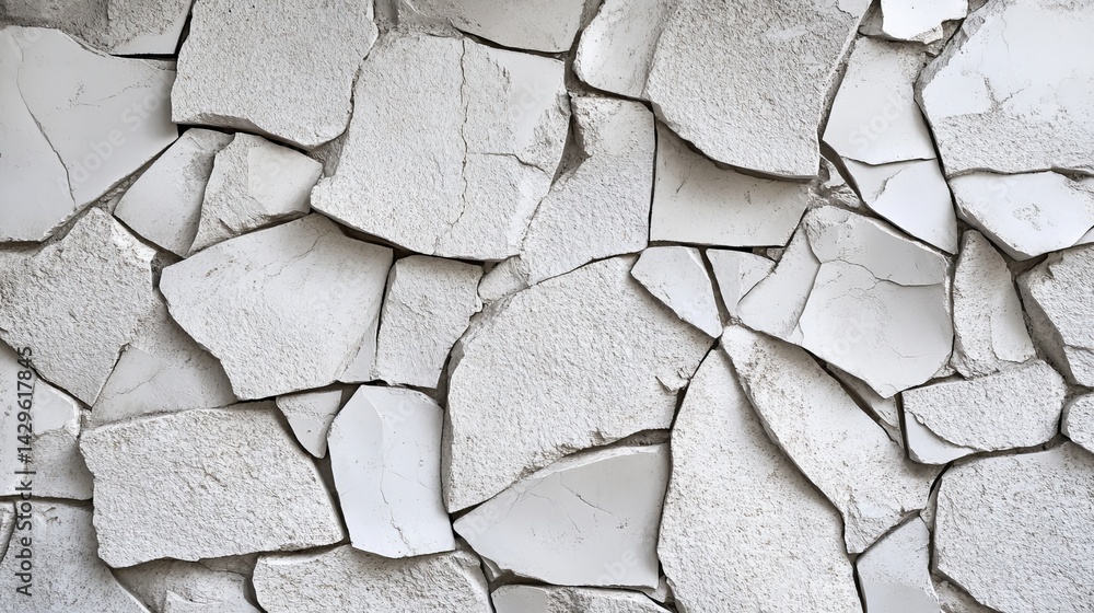 Poster white cracked stone wall texture irregular pattern background design element high resolution seamles