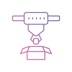 Packaging Robot vector icons stock illustration