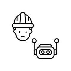 Collaborative Robot vector icons stock illustration