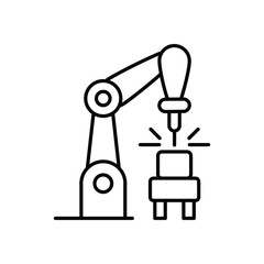 Robotic Welding System vector icons stock illustration