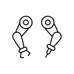 Robot Assembly vector icons stock illustration