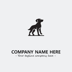 Dog illustration black and white for logo company vector image
