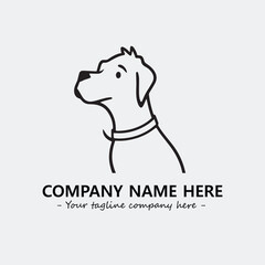 Dog illustration black and white for logo company vector image
