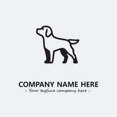 Dog illustration black and white for logo company vector image
