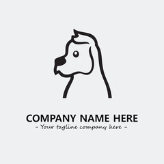 Dog illustration black and white for logo company vector image
