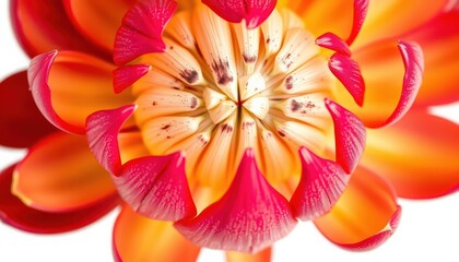 Fototapeta premium Close up Of Vivid Red And Orange Flower Bloom