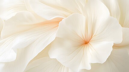 Fototapeta premium Creamy White Flower Petals Close Up Macro