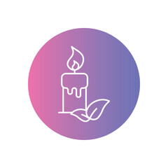 Eco Candle icon vector stock illustration