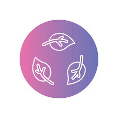 Compostable Leaf icon vector stock illustration