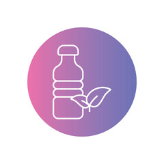 Plant-Based Plastic icon vector stock illustration