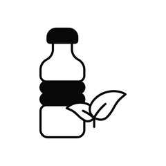 Plant-Based Plastic icon vector stock illustration