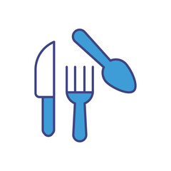 Bamboo Cutlery icon vector stock illustration