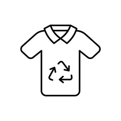 Biodegradable Shirt icon vector stock illustration