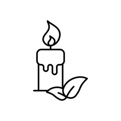 Eco Candle icon vector stock illustration