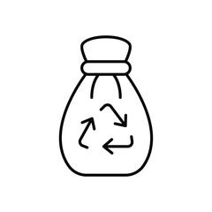 Biodegradable Garbage Bag icon vector stock illustration