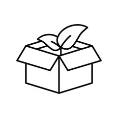 Eco-Friendly Packaging icon vector stock illustration