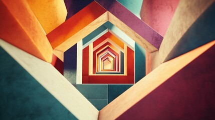 Geometric Tunnel Perspective ideal for creative writing prompt visuals