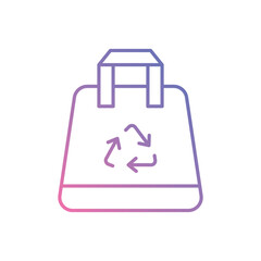 Natural Fiber Bag icon vector stock illustration