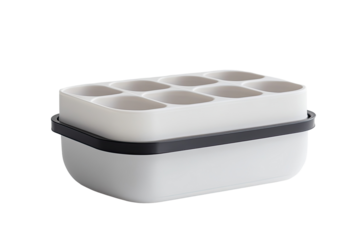 Ergonomic Pill Organizer for Seniors with Large Compartments on transparent background