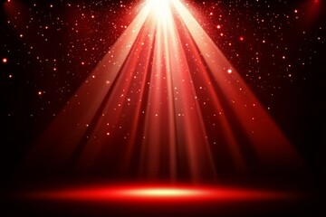 Red spotlight on stage