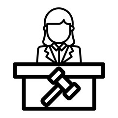 courtroom Line Icon