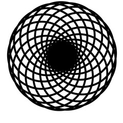 Black and white Radial Grid Optical Illusion