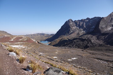 Turquoise Blue Lakes on the Ausangate Trek in the Peruvian Andes