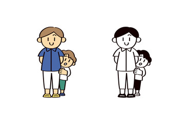 兄弟のイラストセット