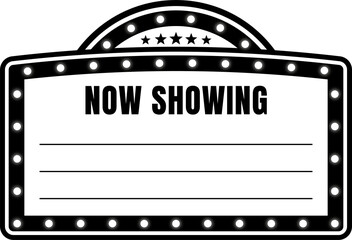 Retro movie template, now showing