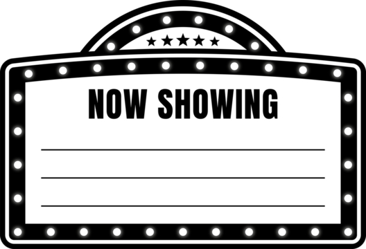 Retro movie template, now showing