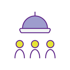 Group Order Feature icon vector stock illustration