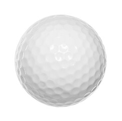 One golf ball isolated on white. Sport equipment