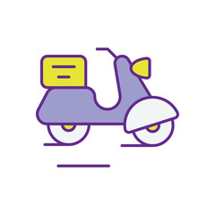 Delivery Bike icon vector stock illustration