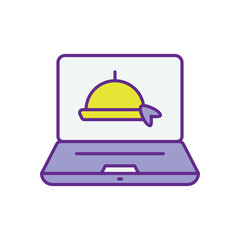 Online Food Order icon vector stock illustration