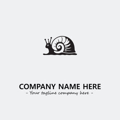 Snail illustration black and white for logo company vector image
