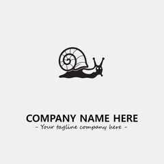 Snail illustration black and white for logo company vector image
