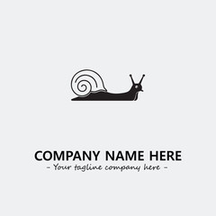 Snail illustration black and white for logo company vector image
