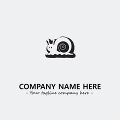 Snail illustration black and white for logo company vector image
