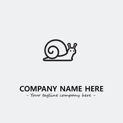 Snail illustration black and white for logo company vector image
